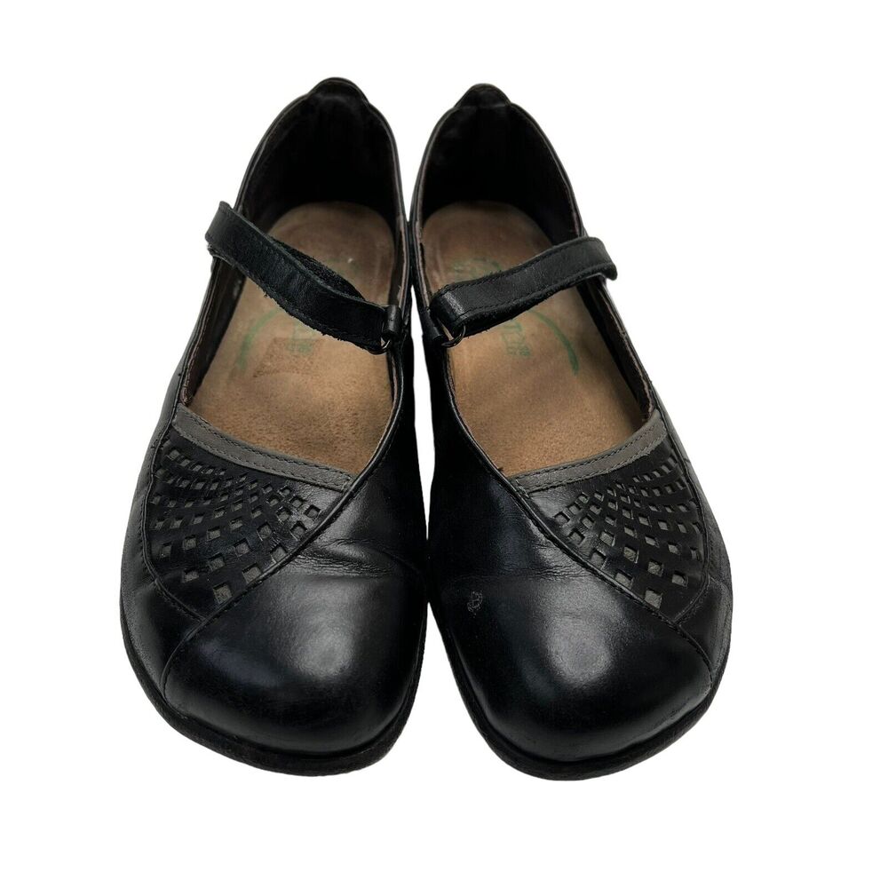 Naot Women's Size Shoe Black Leather Mary Jane Comfort Flats